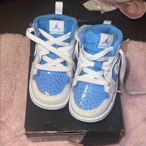 Jordan Kids Sky Blue and White Sneakers